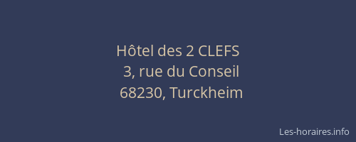 Hôtel des 2 CLEFS