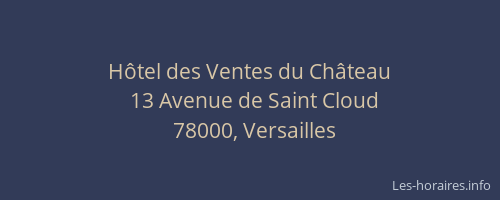 Hôtel des Ventes du Château