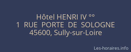 H&ocirc;tel HENRI IV &deg;&deg;