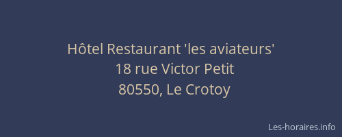 Hôtel Restaurant 'les aviateurs'