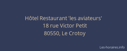 H&ocirc;tel Restaurant 'les aviateurs'
