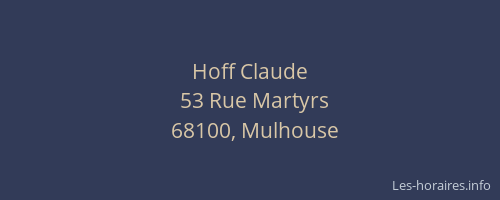 Hoff Claude