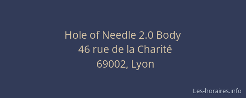 Hole of Needle 2.0 Body