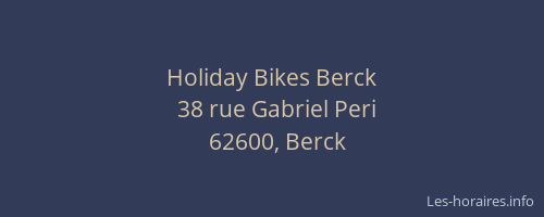 Holiday Bikes Berck