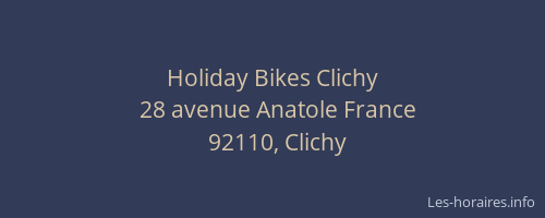 Holiday Bikes Clichy