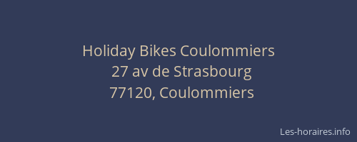 Holiday Bikes Coulommiers