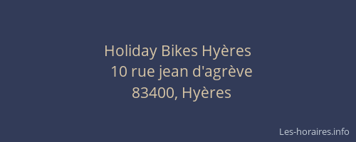 Holiday Bikes Hyères