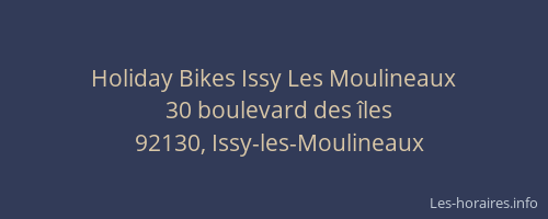 Holiday Bikes Issy Les Moulineaux