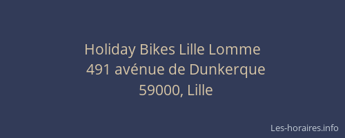 Holiday Bikes Lille Lomme