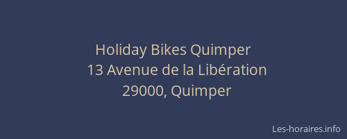 Holiday Bikes Quimper