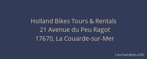 Holland Bikes Tours & Rentals