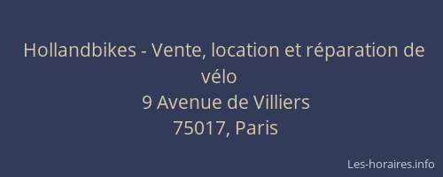 Hollandbikes - Vente, location et réparation de vélo