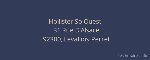 Hollister So Ouest