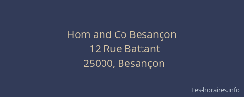 Hom and Co Besançon