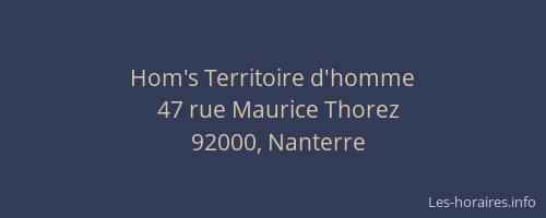 Hom's Territoire d'homme