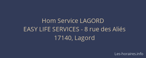 Hom Service LAGORD