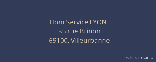 Hom Service LYON