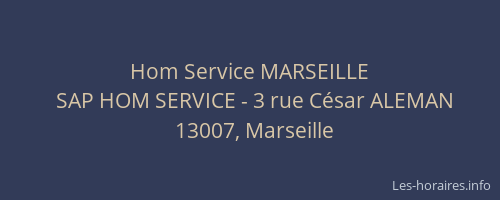 Hom Service MARSEILLE