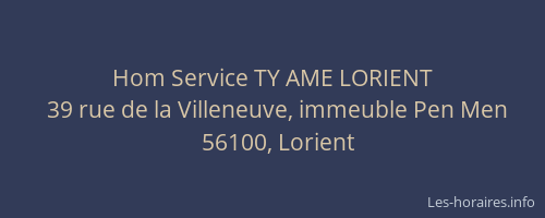 Hom Service TY AME LORIENT