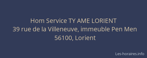 Hom Service TY AME LORIENT