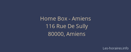 Home Box - Amiens