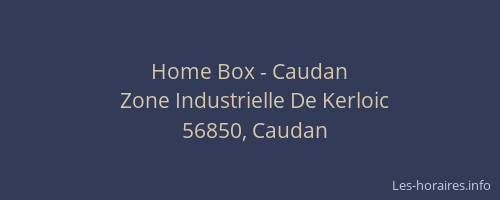 Home Box - Caudan