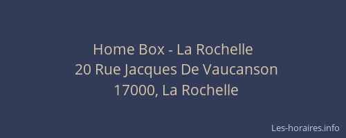 Home Box - La Rochelle