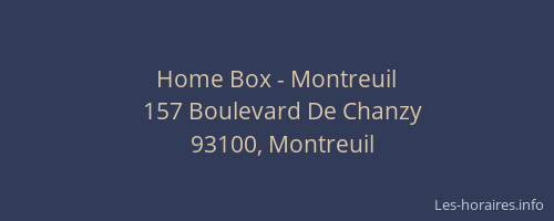 Home Box - Montreuil