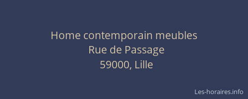 Home contemporain meubles