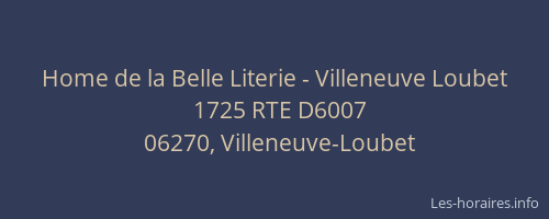 Home de la Belle Literie - Villeneuve Loubet