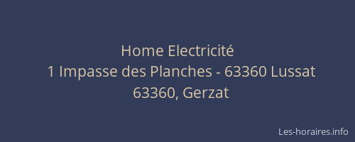 Home Electricit&eacute;