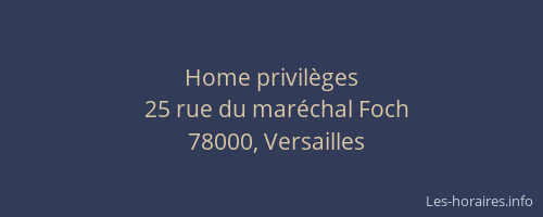Home privilèges