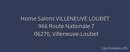 Home Salons VILLENEUVE LOUBET