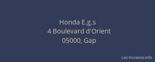 Honda E.g.s