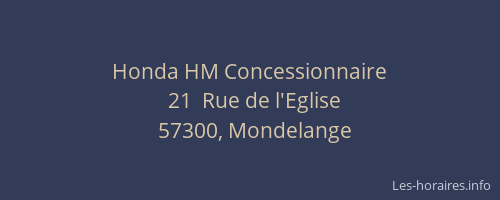 Honda HM Concessionnaire