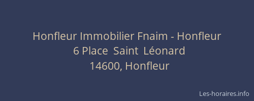 Honfleur Immobilier Fnaim - Honfleur