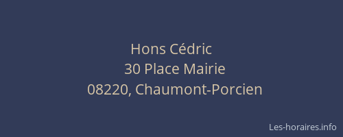 Hons Cédric