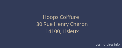 Hoops Coiffure