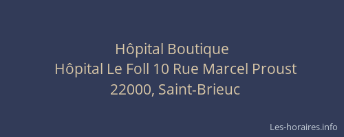 Hôpital Boutique