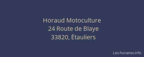 Horaud Motoculture