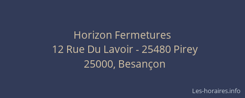 Horizon Fermetures