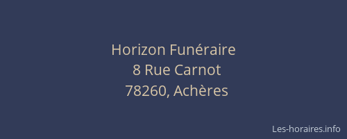 Horizon Fun&eacute;raire
