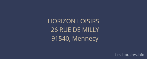 HORIZON LOISIRS