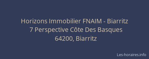 Horizons Immobilier FNAIM - Biarritz