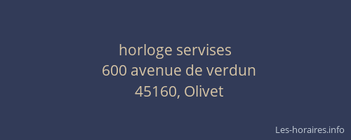 horloge servises