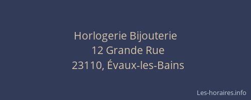 Horlogerie Bijouterie