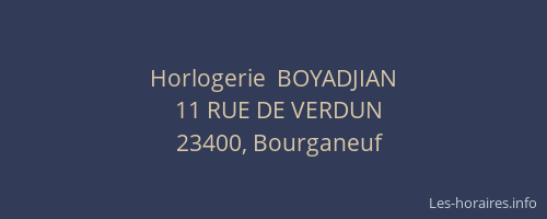 Horlogerie  BOYADJIAN