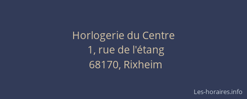 Horlogerie du Centre