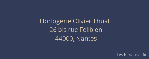 Horlogerie Olivier Thual