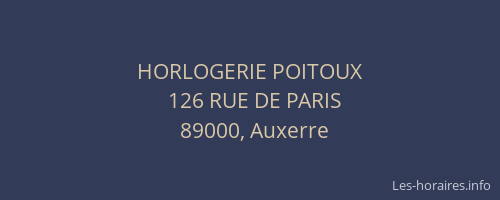 HORLOGERIE POITOUX